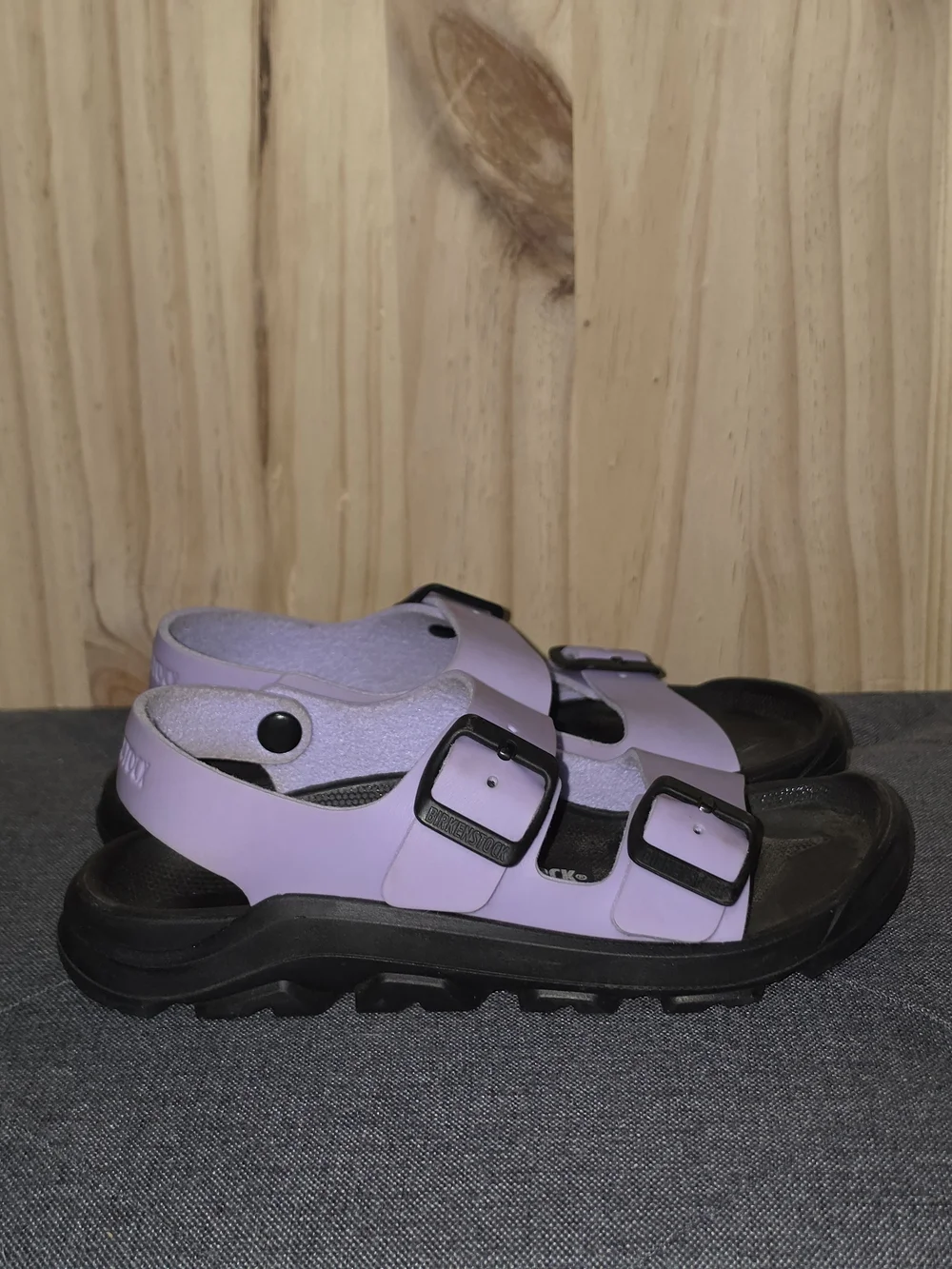 Birkenstock Kids Lavender Double-Strap Buckle Sandals